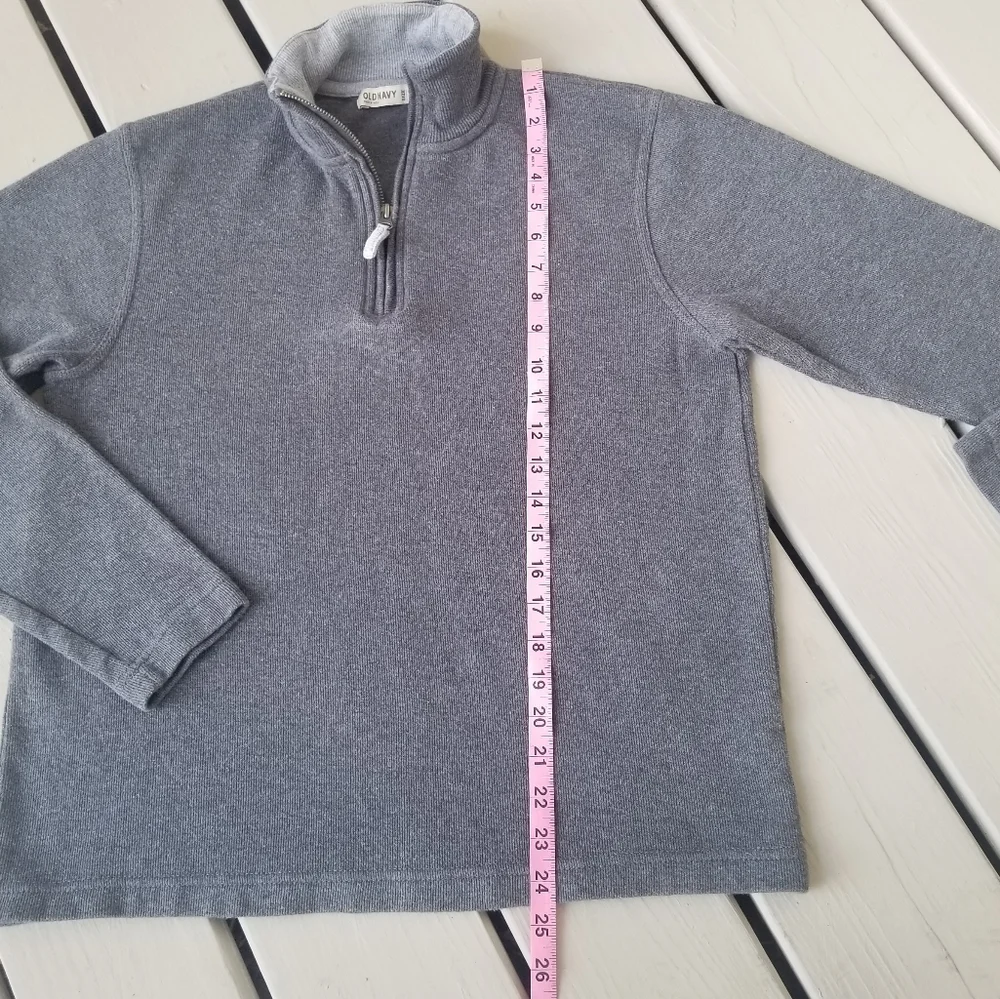 S Old Navy Gray 1/4 zip sweater